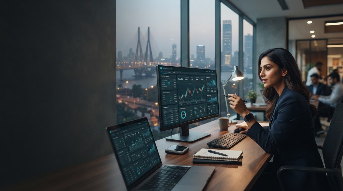 HKG Sector AI data analysis dashboard visualizing market signals and automated investment entries